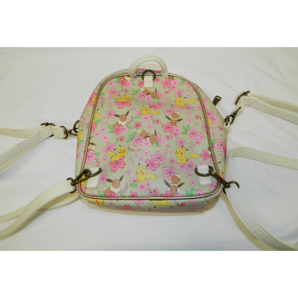 Pokémon Pikachu Evee Sakura Loungefly Cherry Blossom Backpack Crossbody Bag - Picture 10 of 16
